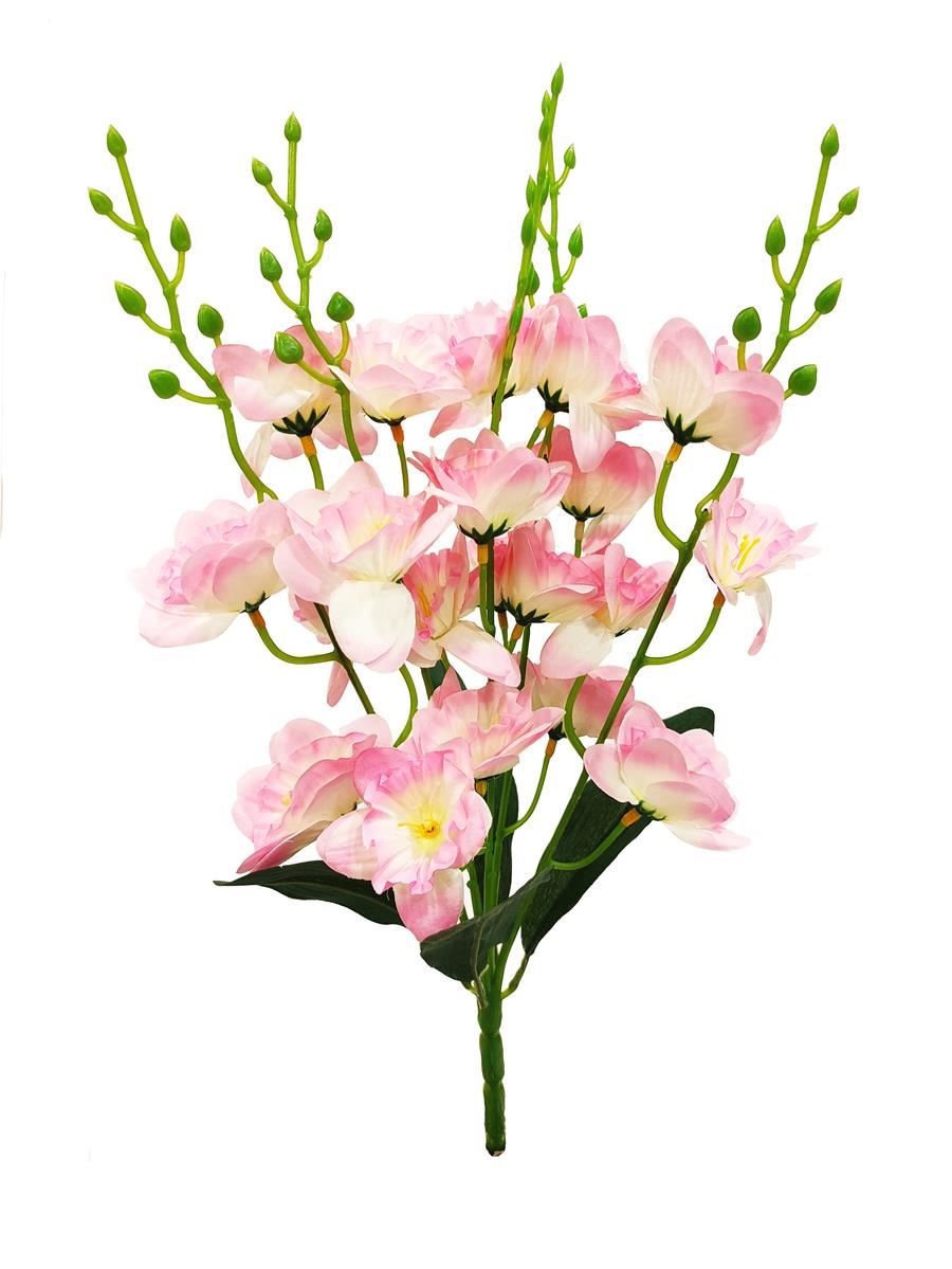 RAMO DE FLORES 47CM. 6 COLORES: ROJO. FUCSIA. ROSA. BLANCO. AMARILLO. LILA